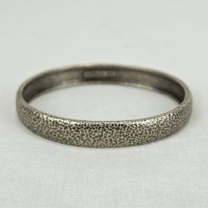 Barbara Boz Dark Silver-tone Hammered Bracelet Bangle